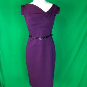 Adrianna Papell Asymmetrical Neck Dress